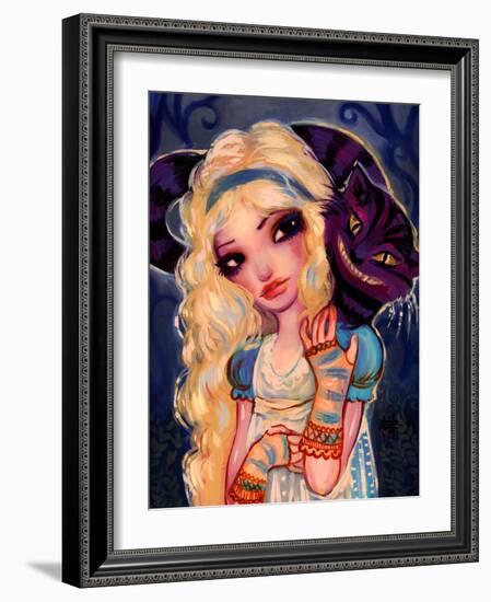 Alice and The Cheshire Cat-Natasha Wescoat-Framed Giclee Print