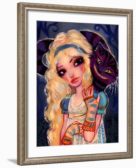 Alice and The Cheshire Cat-Natasha Wescoat-Framed Giclee Print