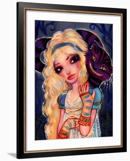 Alice and The Cheshire Cat-Natasha Wescoat-Framed Giclee Print