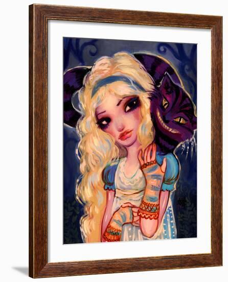 Alice and The Cheshire Cat-Natasha Wescoat-Framed Giclee Print