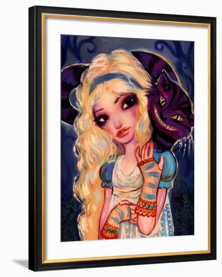 Alice and The Cheshire Cat-Natasha Wescoat-Framed Giclee Print