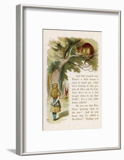 Alice and the Cheshire Cat-John Tenniel-Framed Photographic Print