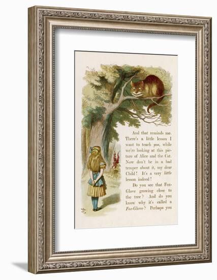 Alice and the Cheshire Cat-John Tenniel-Framed Photographic Print