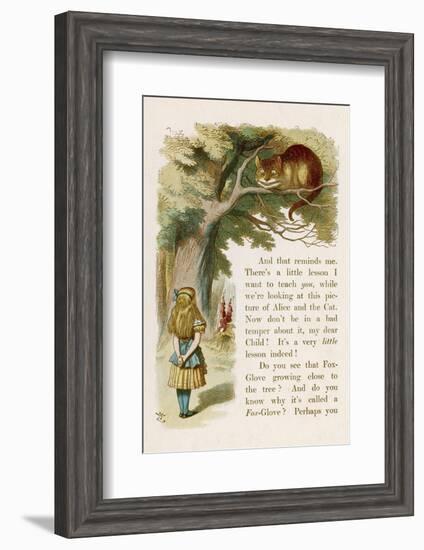 Alice and the Cheshire Cat-John Tenniel-Framed Photographic Print