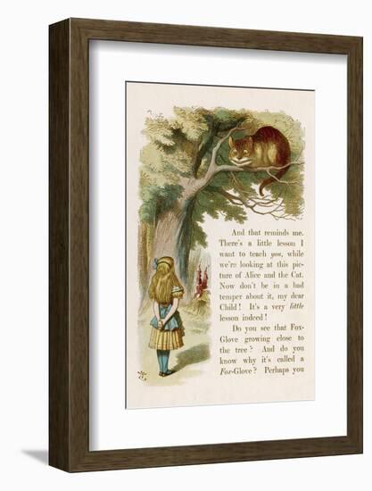 Alice and the Cheshire Cat-John Tenniel-Framed Photographic Print