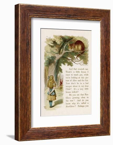 Alice and the Cheshire Cat-John Tenniel-Framed Photographic Print