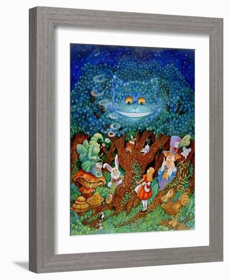 Alice and the Cheshire Cat-Bill Bell-Framed Giclee Print