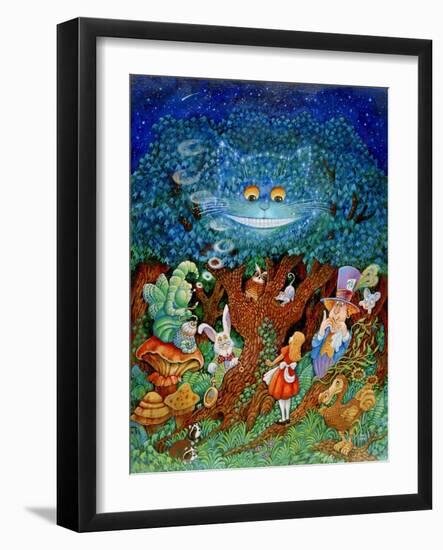 Alice and the Cheshire Cat-Bill Bell-Framed Giclee Print
