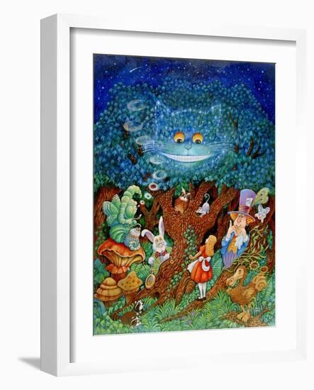 Alice and the Cheshire Cat-Bill Bell-Framed Giclee Print