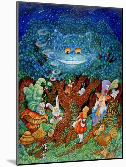 Alice and the Cheshire Cat-Bill Bell-Mounted Giclee Print