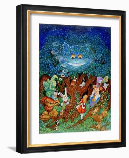 Alice and the Cheshire Cat-Bill Bell-Framed Giclee Print