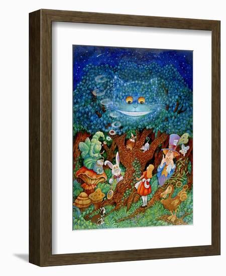 Alice and the Cheshire Cat-Bill Bell-Framed Giclee Print