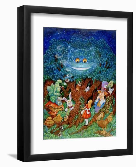 Alice and the Cheshire Cat-Bill Bell-Framed Giclee Print