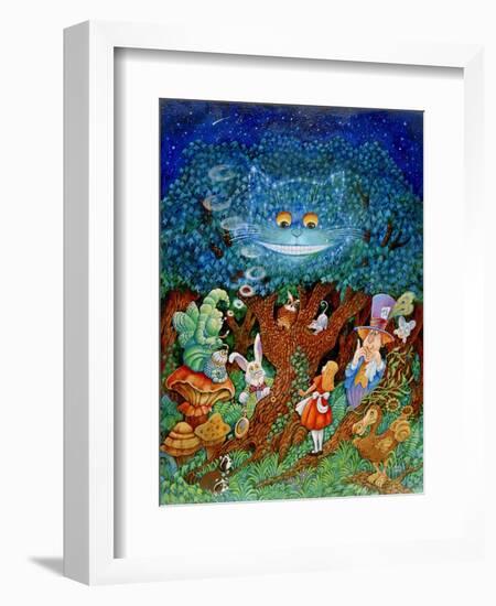 Alice and the Cheshire Cat-Bill Bell-Framed Giclee Print