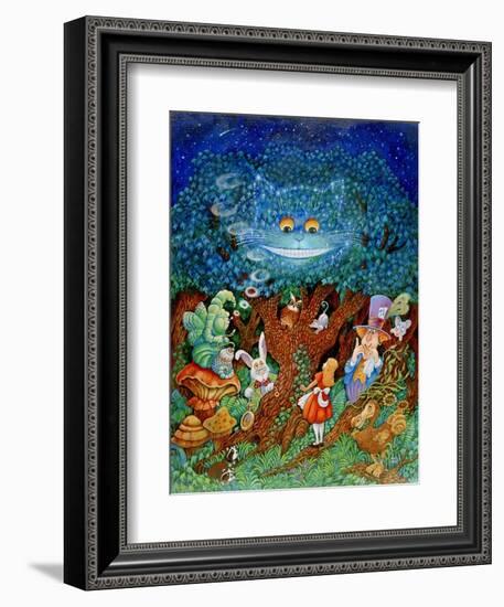 Alice and the Cheshire Cat-Bill Bell-Framed Giclee Print