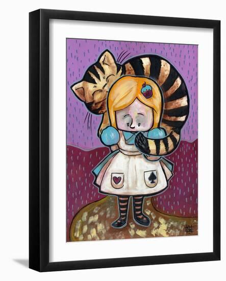 Alice and The Cheshire Cat-Natasha Wescoat-Framed Giclee Print