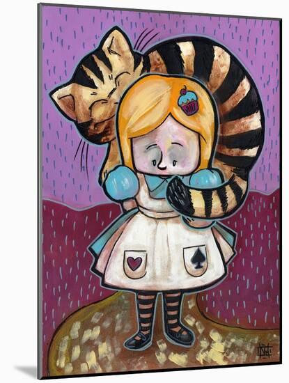 Alice and The Cheshire Cat-Natasha Wescoat-Mounted Giclee Print