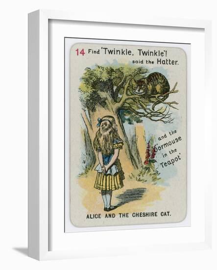 Alice and the Cheshire Cat-John Tenniel-Framed Giclee Print