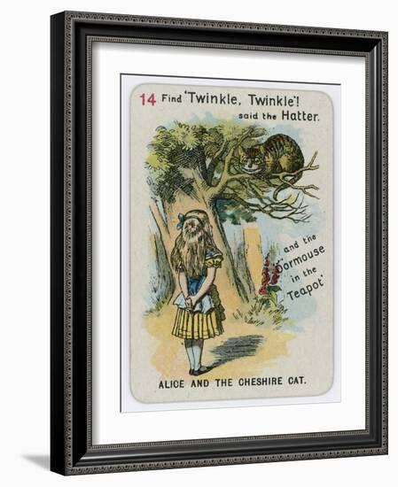 Alice and the Cheshire Cat-John Tenniel-Framed Giclee Print