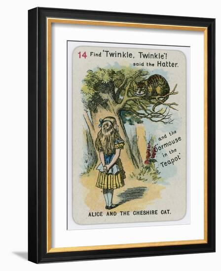 Alice and the Cheshire Cat-John Tenniel-Framed Giclee Print