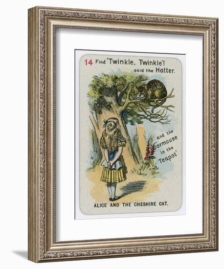 Alice and the Cheshire Cat-John Tenniel-Framed Giclee Print