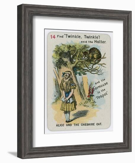 Alice and the Cheshire Cat-John Tenniel-Framed Giclee Print