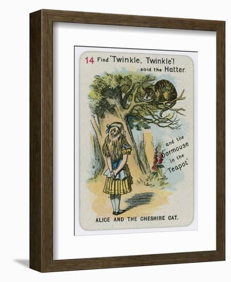 Alice and the Cheshire Cat-John Tenniel-Framed Giclee Print