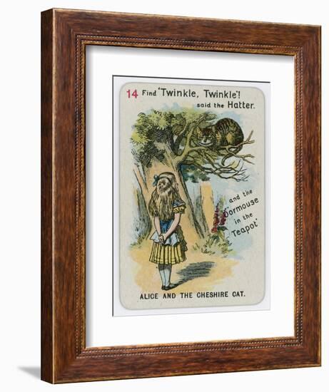 Alice and the Cheshire Cat-John Tenniel-Framed Giclee Print