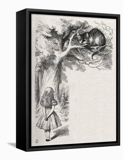 Alice and the Cheshire-John Tenniel-Framed Premier Image Canvas