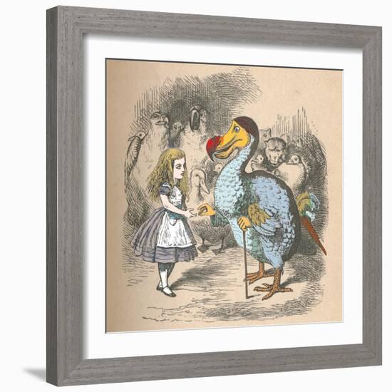 'Alice and the Dodo', 1889-John Tenniel-Framed Giclee Print