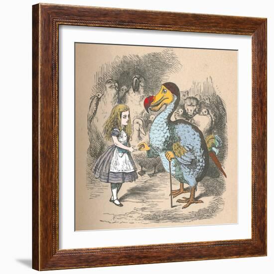 'Alice and the Dodo', 1889-John Tenniel-Framed Giclee Print