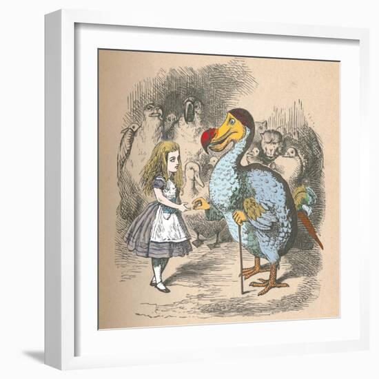 'Alice and the Dodo', 1889-John Tenniel-Framed Giclee Print