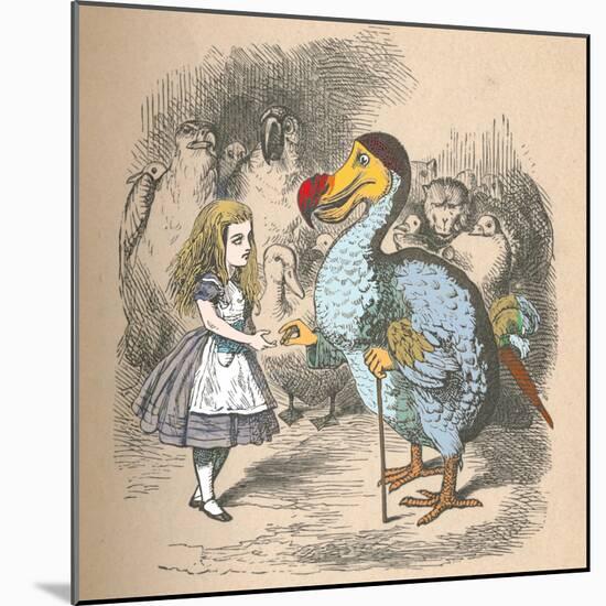 'Alice and the Dodo', 1889-John Tenniel-Mounted Giclee Print