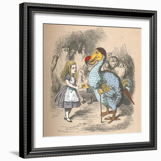 'Alice and the Dodo', 1889-John Tenniel-Framed Giclee Print