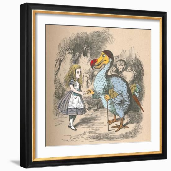 'Alice and the Dodo', 1889-John Tenniel-Framed Giclee Print