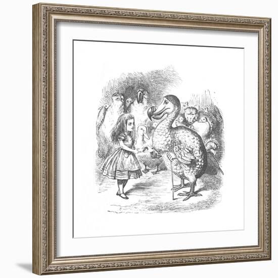 'Alice and the Dodo', 1889-John Tenniel-Framed Giclee Print