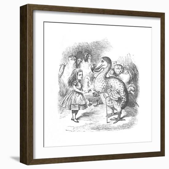 'Alice and the Dodo', 1889-John Tenniel-Framed Giclee Print