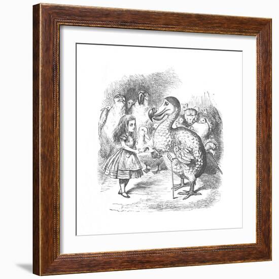 'Alice and the Dodo', 1889-John Tenniel-Framed Giclee Print