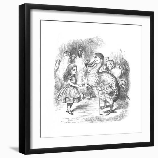 'Alice and the Dodo', 1889-John Tenniel-Framed Giclee Print