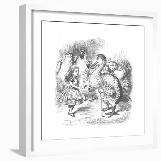 'Alice and the Dodo', 1889-John Tenniel-Framed Giclee Print