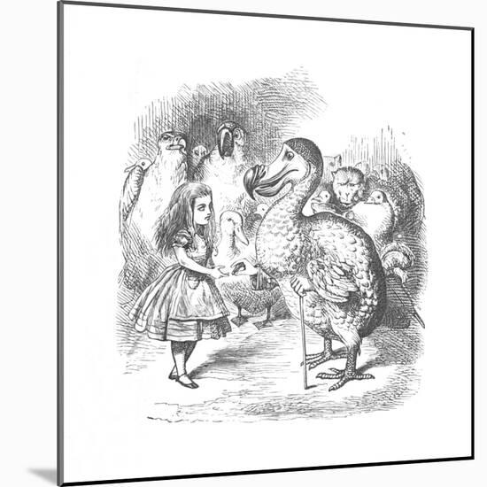 'Alice and the Dodo', 1889-John Tenniel-Mounted Giclee Print