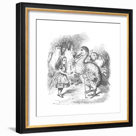 'Alice and the Dodo', 1889-John Tenniel-Framed Giclee Print