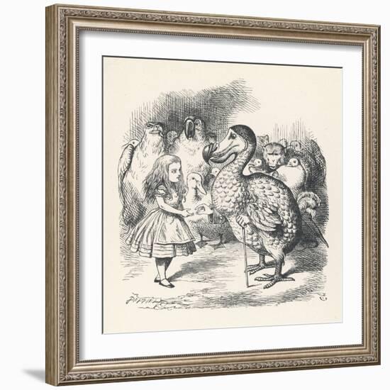 Alice and the Dodo-John Tenniel-Framed Art Print