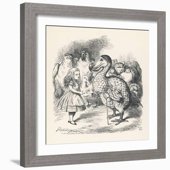 Alice and the Dodo-John Tenniel-Framed Art Print