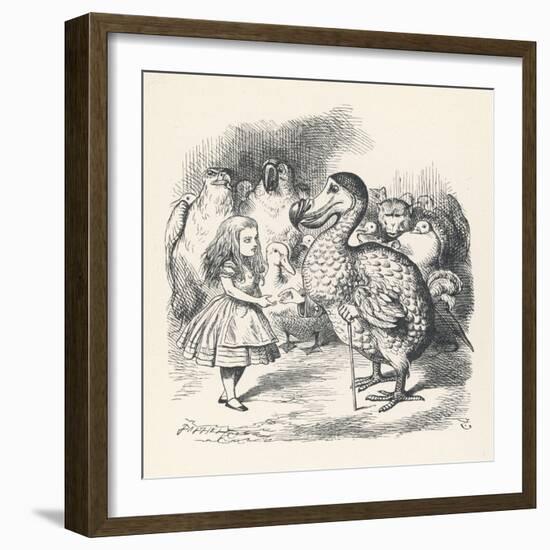 Alice and the Dodo-John Tenniel-Framed Art Print