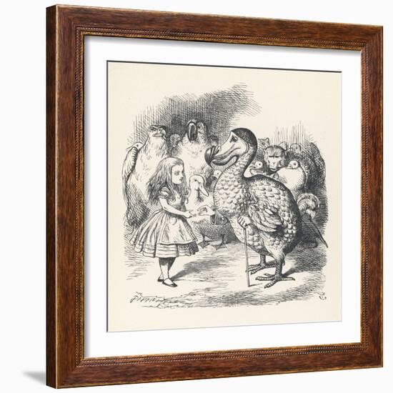 Alice and the Dodo-John Tenniel-Framed Art Print