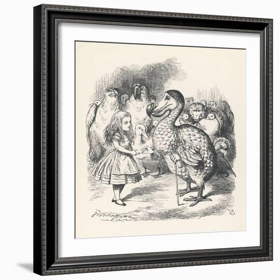 Alice and the Dodo-John Tenniel-Framed Art Print