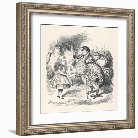 Alice and the Dodo-John Tenniel-Framed Art Print