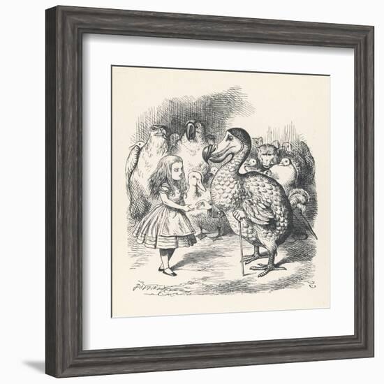 Alice and the Dodo-John Tenniel-Framed Art Print