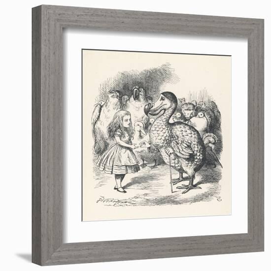 Alice and the Dodo-John Tenniel-Framed Art Print